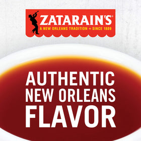 Corn and potatoes soaking in bold seafood boil using Zatarain's liquid.