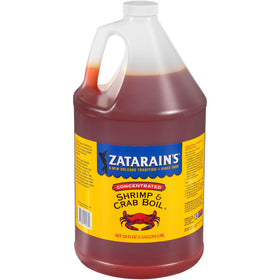 Zatarain's concentrate bottle ready to flavor seafood boils with bold Louisiana taste.