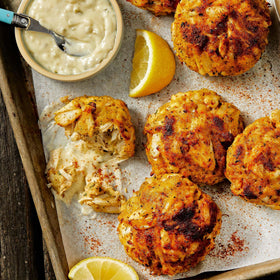 Zatarain's Crab Cake Mix pan fry captures golden crust and tender center.