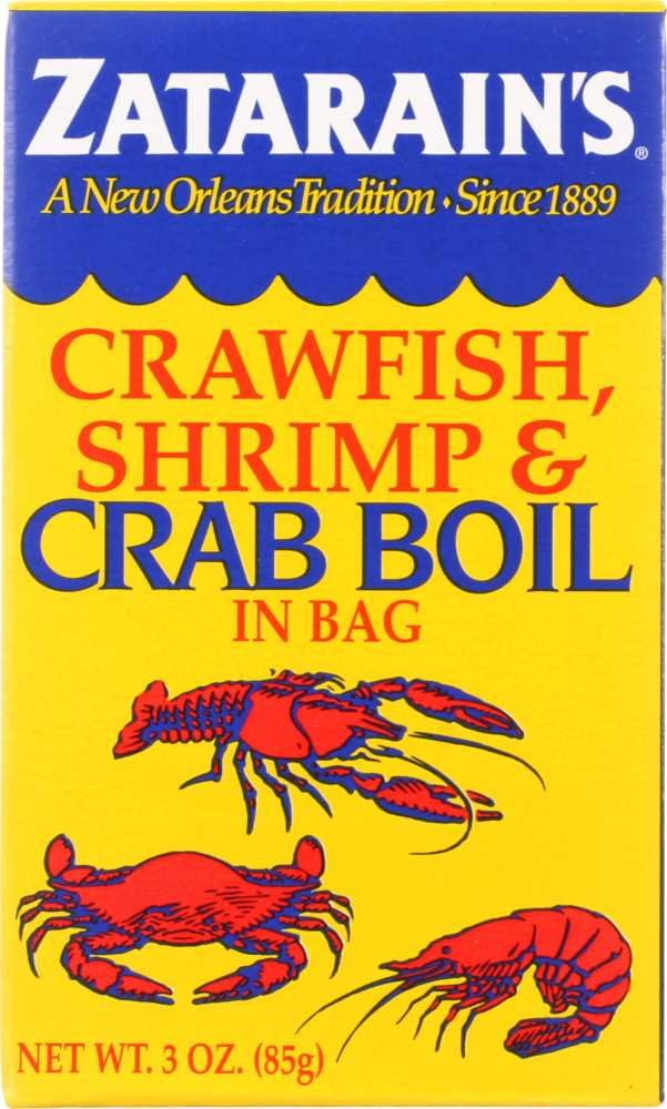 Zatarain's Dry Crab Boil in a boil-in-bag for easy seafood flavor infusion.