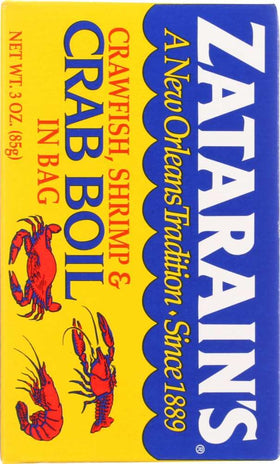 Zatarain's Dry Crab Boil ready-to-use seasoning delivers bold, savory heat.