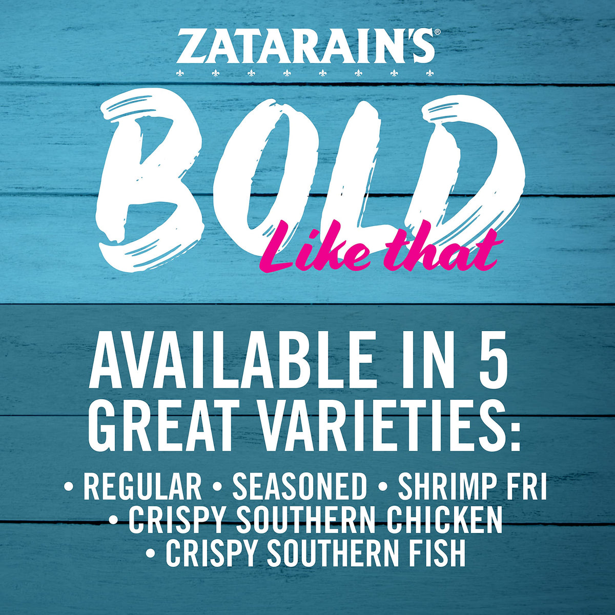 Zatarain's Fish Fri coating yields catfish and tilapia with a golden crust.