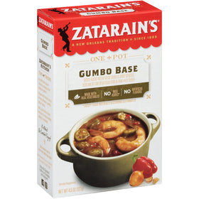 Gumbo Base ready in about 45 minutes with Zatarain's branding.