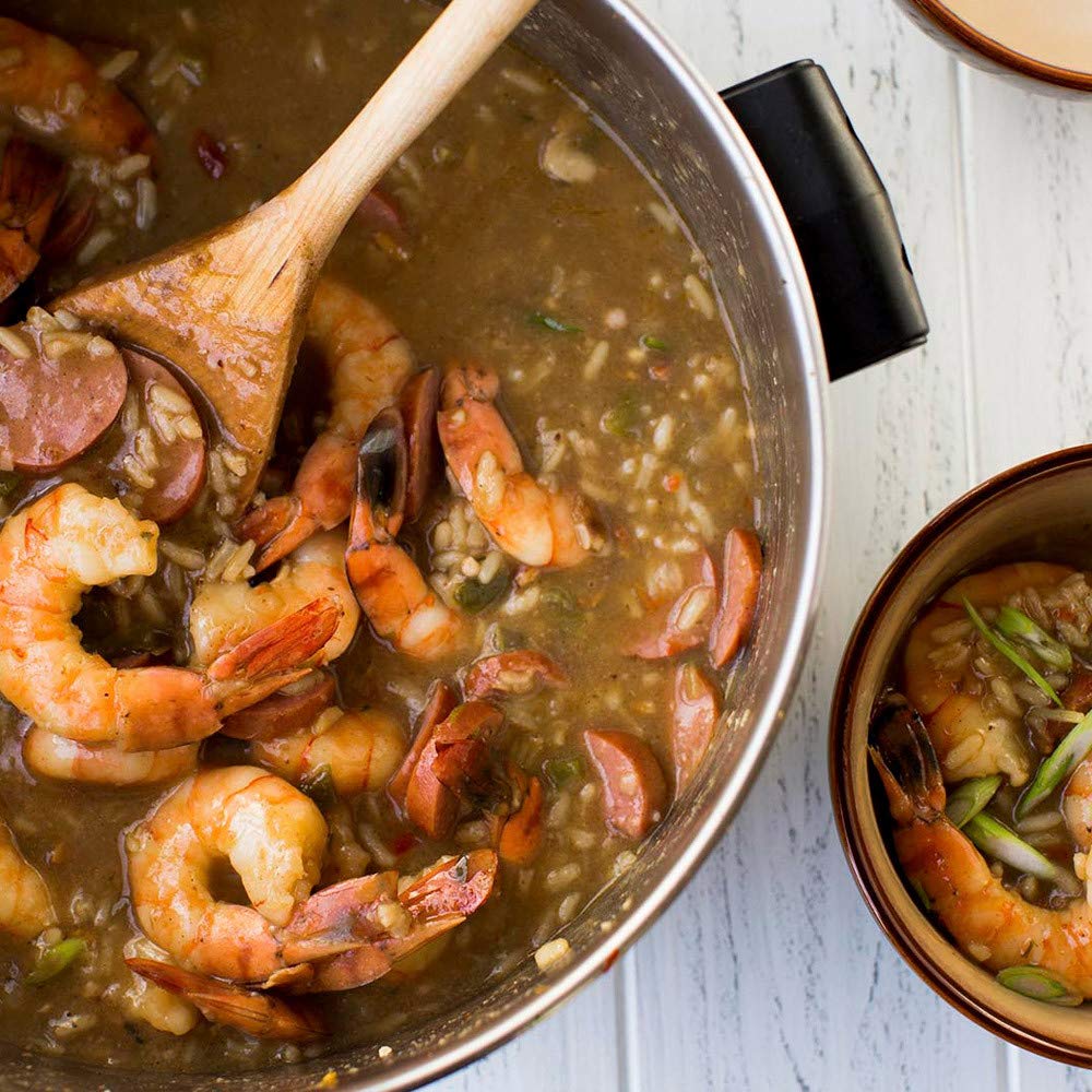 Real vegetables visible in Zatarain's Gumbo Base mix.