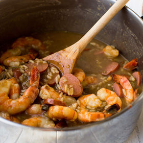 Zatarain's Gumbo Mix with seafood ready in minutes