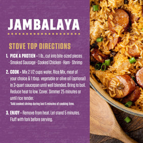Zatarain's Jambalaya plated serving shows family-friendly, satisfying meal.