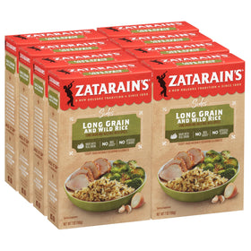 Zatarain's long grain and wild rice pack front view, a versatile gluten-free side