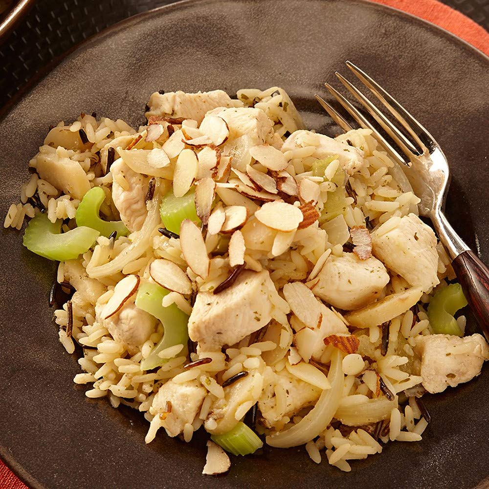 Zatarain's rice plated as a ready-to-serve side dish