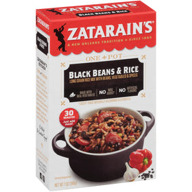 Zatarain's pre-cooked black beans in a bowl, quick heat for a fast meal.