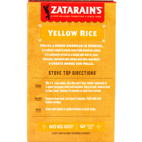 Zatarain's Yellow Rice with pork chops and green beans for a hearty dinner