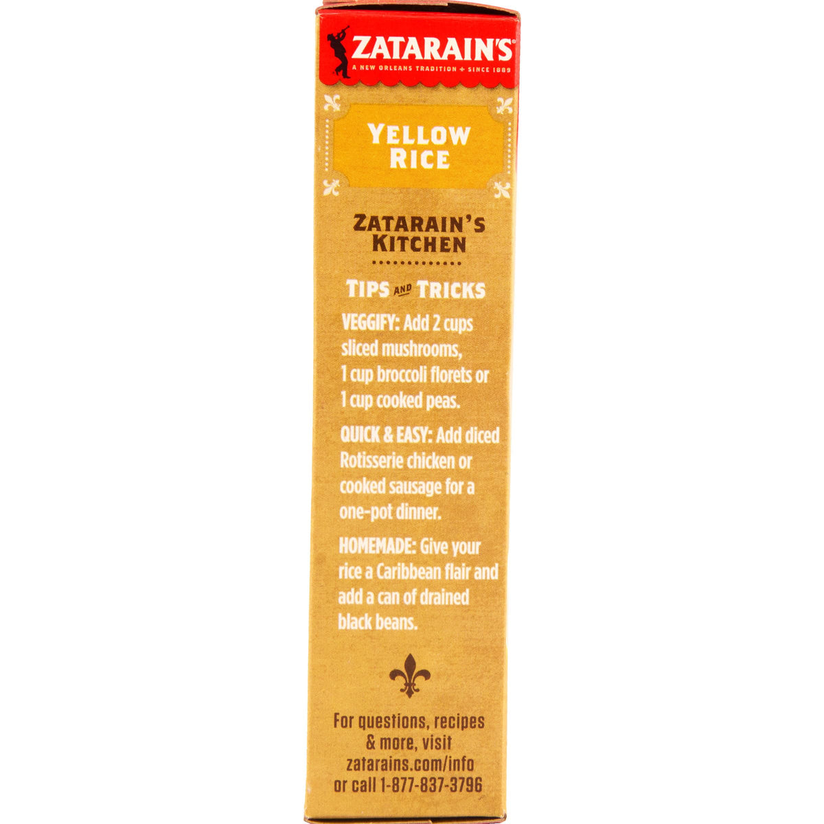 Zatarain's Yellow Rice quick side dish ready in minutes