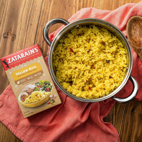 Zatarain's Yellow Rice turmeric and peppers give vibrant color