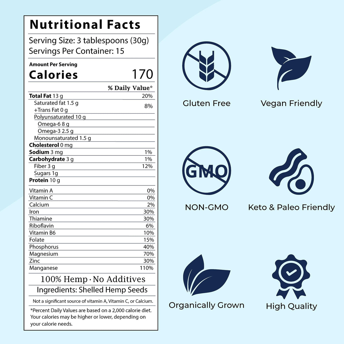 Zatural Hemp Hearts pantry pack ready for easy meal prep