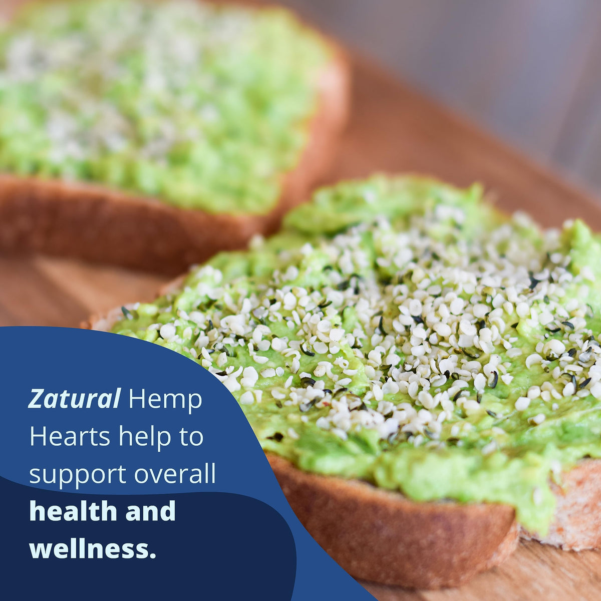 Zatural Hemp Hearts in resealable pouch preserving freshness and convenience.