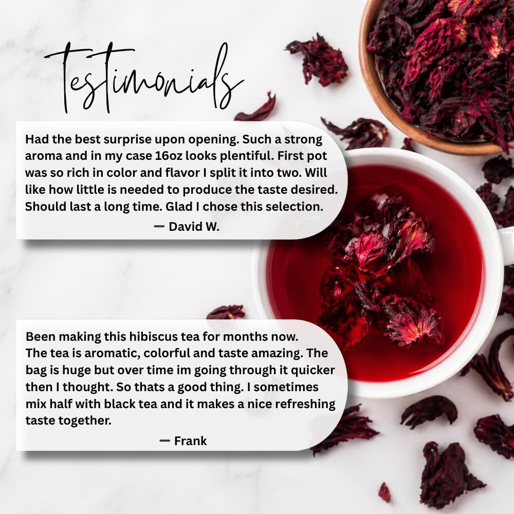 ZAVBE Hibiscus serving ideas with hot and iced tea.