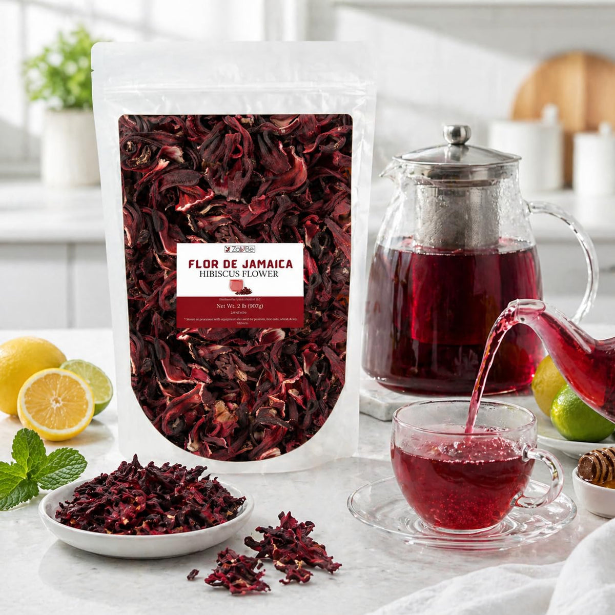 ZAVBE hibiscus tea used in syrups and cocktails