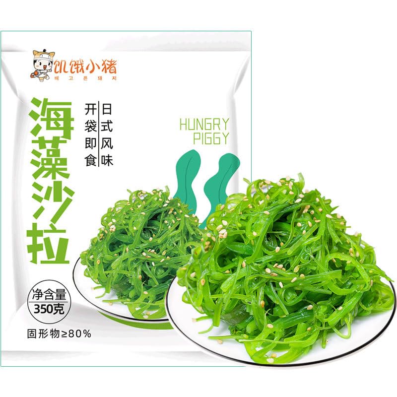 ZAYEMAIBUHAO Premium Seaweed Salad 350g pack, ideal for sharing.