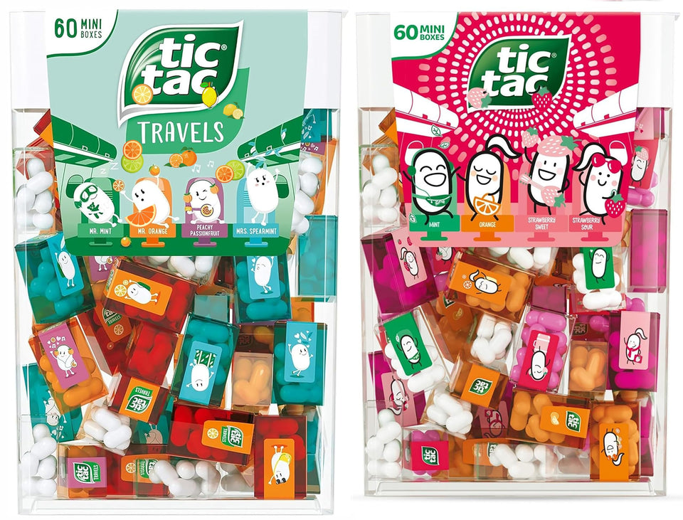 ZAYKIR Bulk Travels Mini Packs candy box with 120 assorted flavors for travel