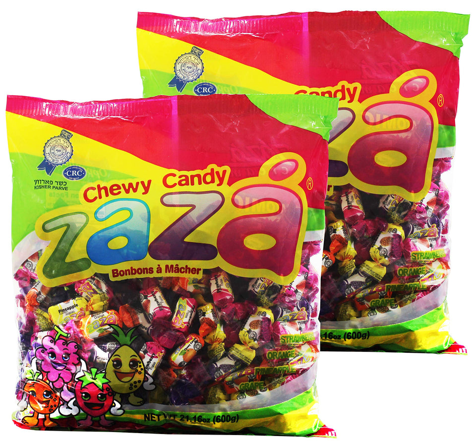Zaza Candy assorted chewy candies in bright colors for party display