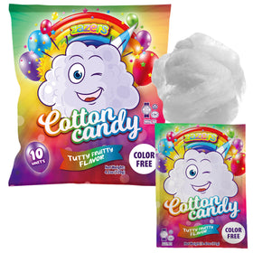 Zazers color free cotton candy 10-pack front view ideal for parties