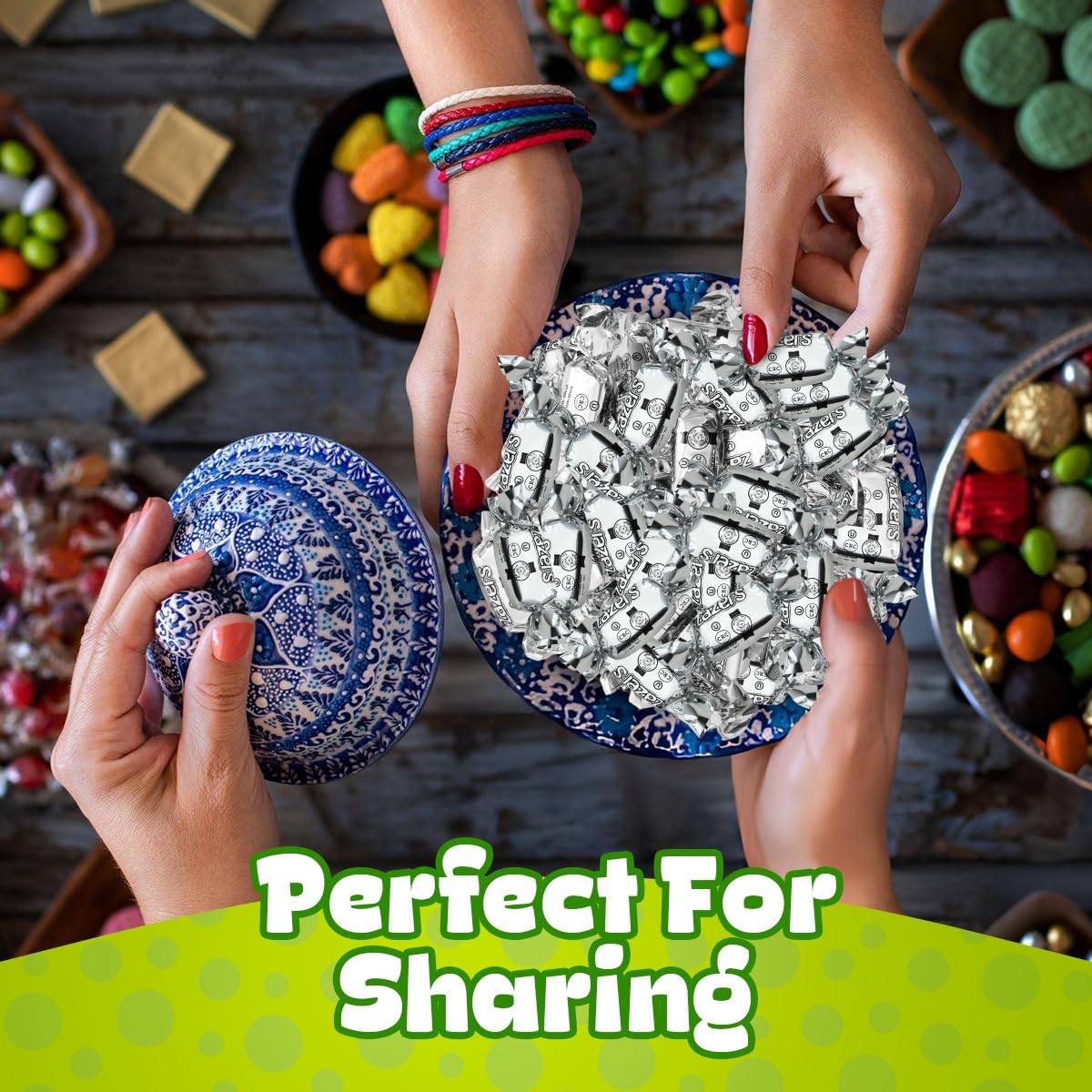 Zazers gluten-free, nut-free, kosher-certified candy for inclusive events.