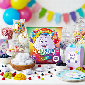 Zazers kosher-certified cotton candy label visible on packaging