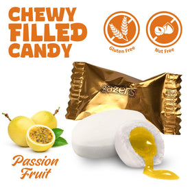Zazers passion fruit taffy wrapped pieces ideal for buffets.