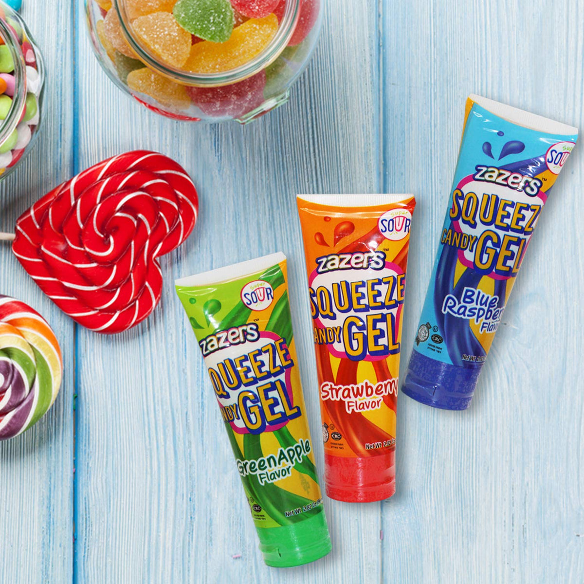 Zazers Slime Sour Lickers green apple flavor highlighting playful texture