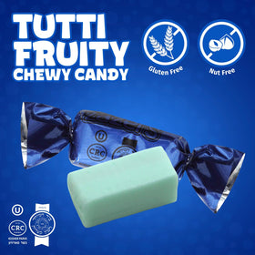 Zazers tutti-frutti blue candy adds cheerful flavor to party tables
