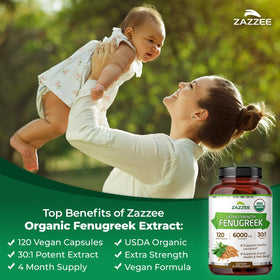 Zazzee vegan capsules using plant-based fenugreek