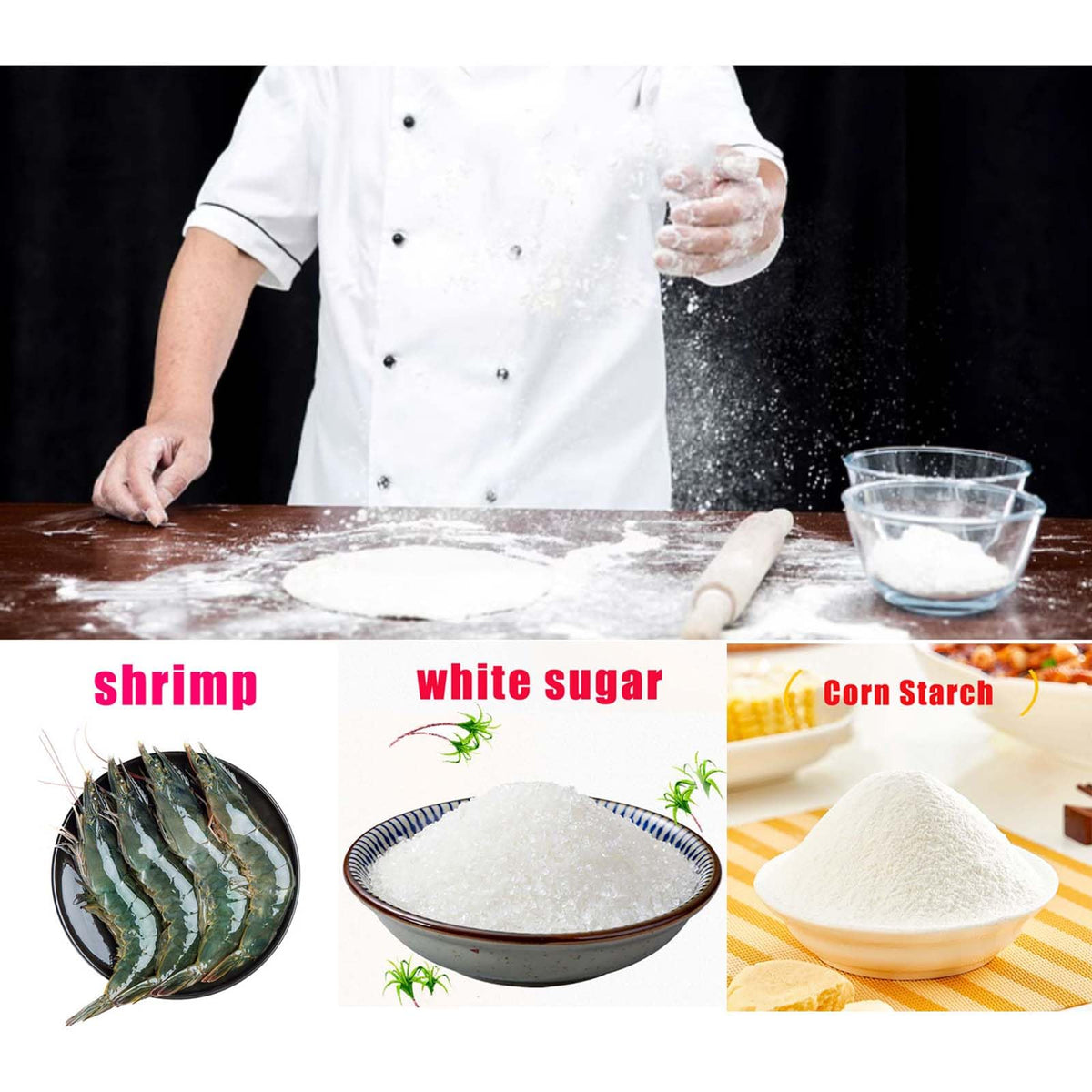 ZCFIKJ colorful prawn crackers snacks ideal for parties and kids.