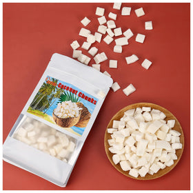 ZCFIKJ coconut chunks show crisp texture for snacking