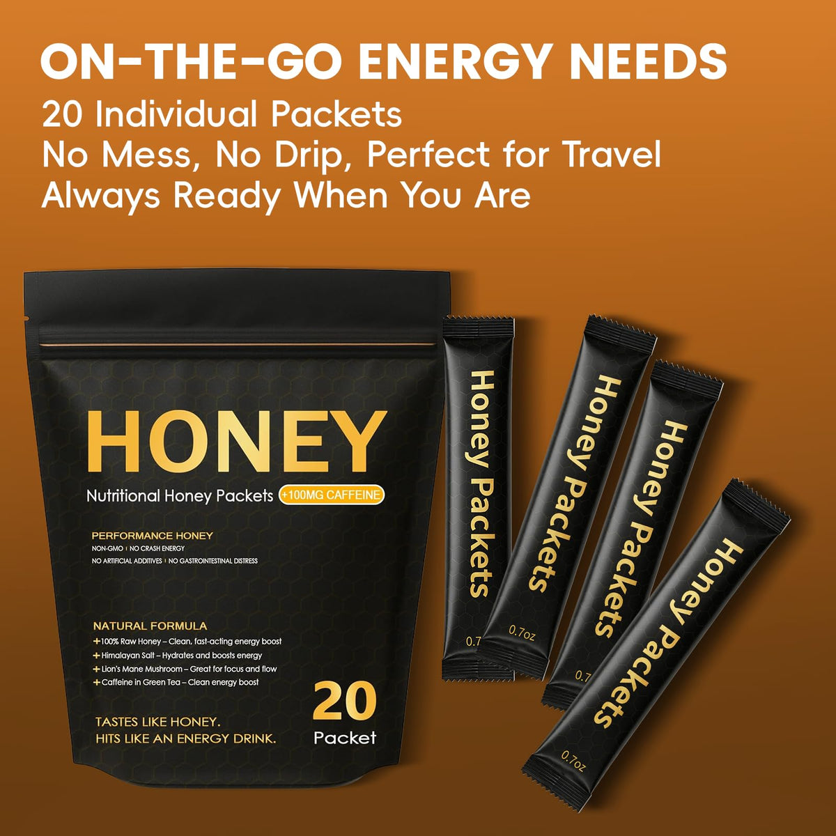 Zdiwond Nutrition Honey Packets Himalayan salt image shows electrolyte balance.