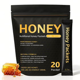 Zdiwond Nutrition Honey Packets packaging close-up for on-the-go energy.