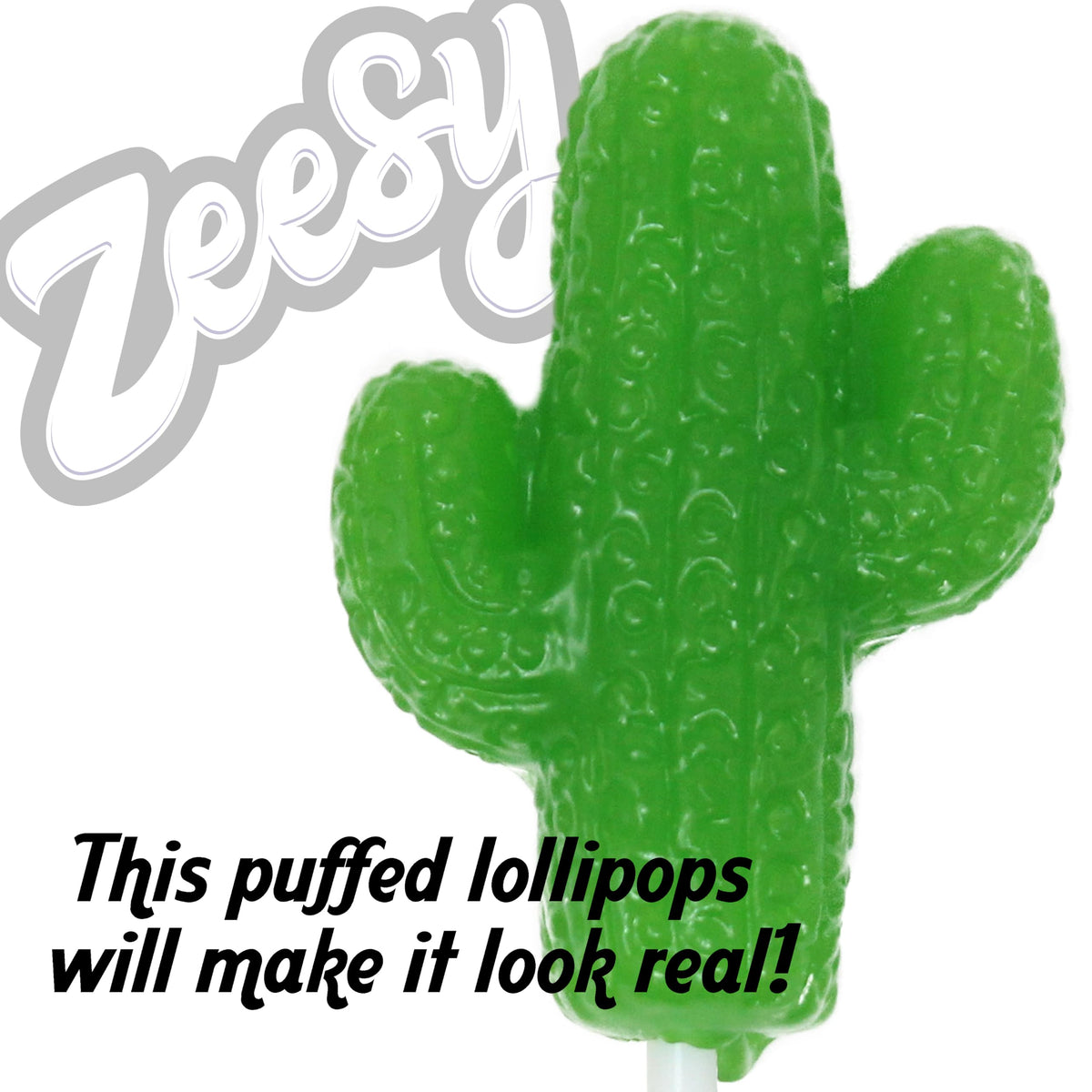 Zeesy 12-count cactus lollipops perfect for gifting and refills