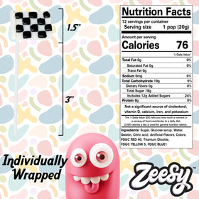Zeesy 12-piece lollipop set provides shareable treats for guests.