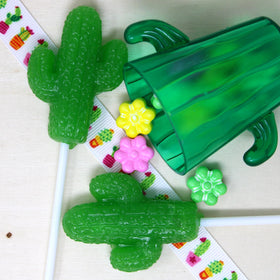 Zeesy fiesta cactus lollipops as party favors for celebrations