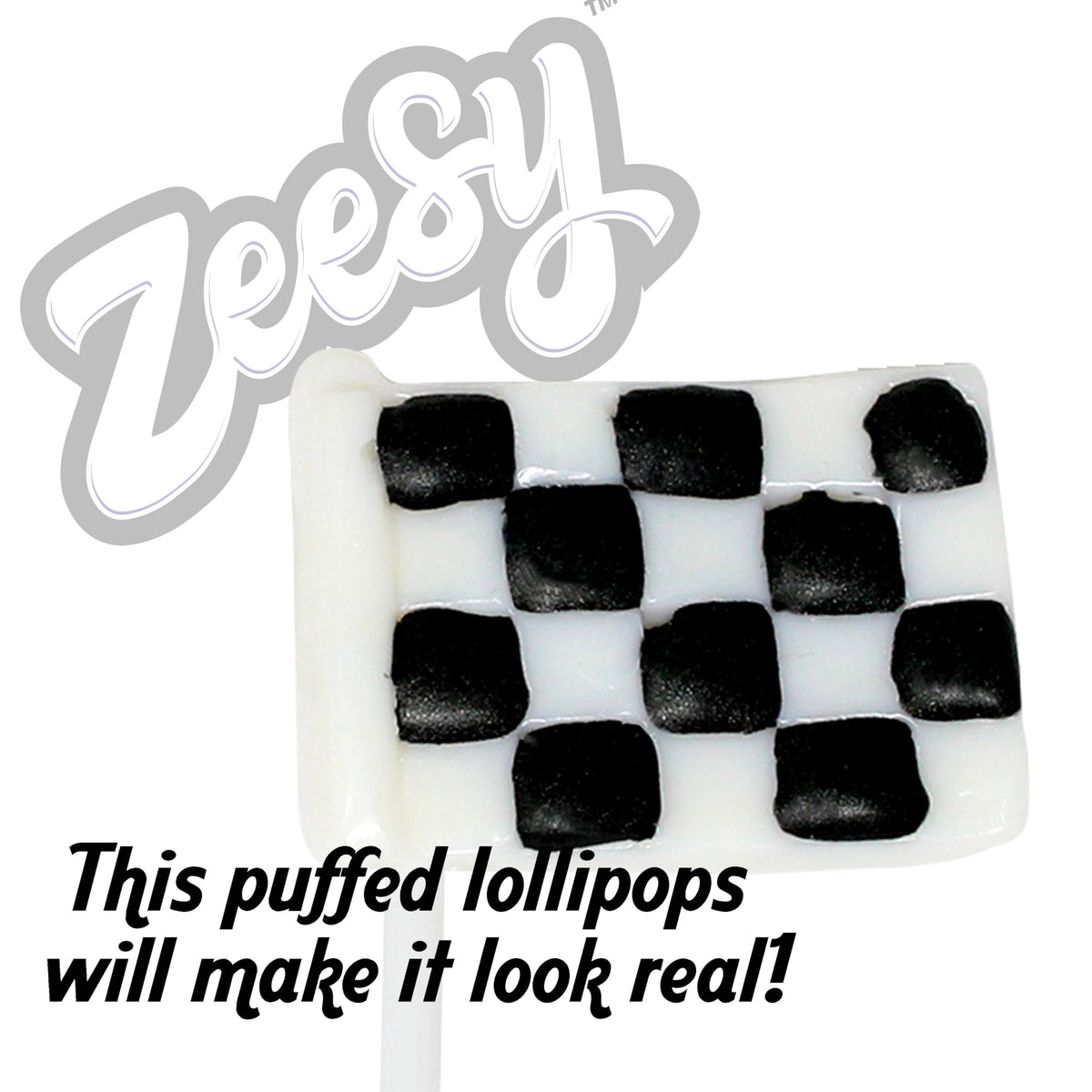 Zeesy party-table lollipops enhance goodie bags and table settings.