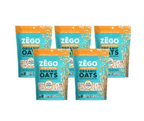 ZEGO Double Protein Raw Oats packaging close-up highlights gluten-free purity