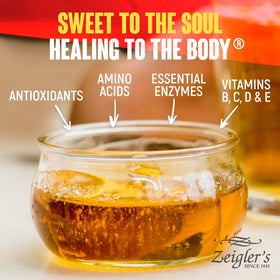 Drizzle of Zeigler's honey over yogurt bowl