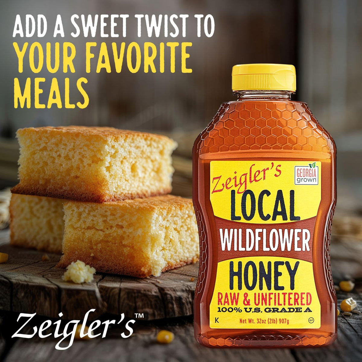 Toast with Zeigler's Wildflower Honey spread for a subtle treat