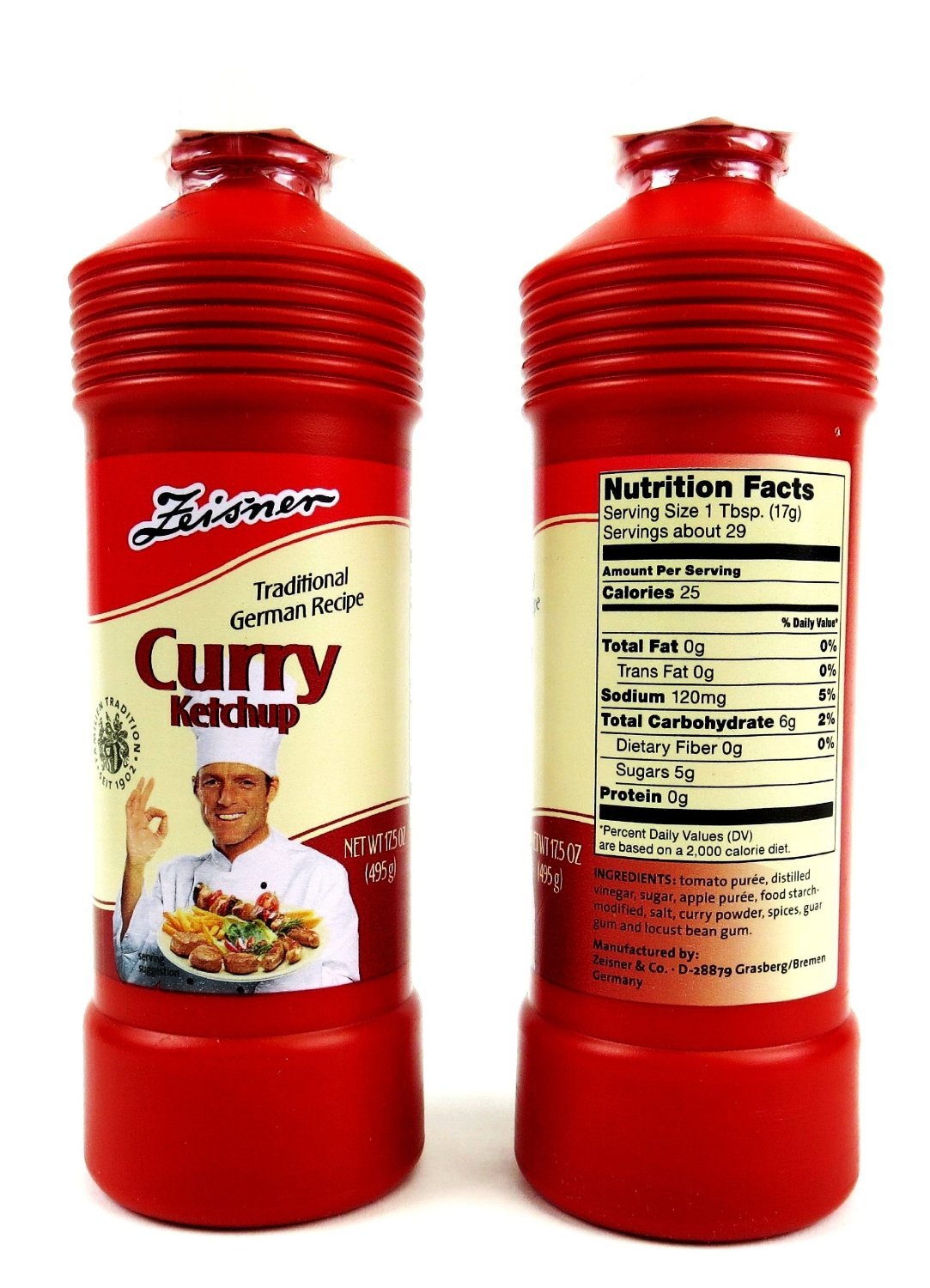 Zeisner Curry Ketchup bottle setup for dipping, barbecues, and burgers.