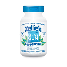 Zellie's 100-count gum pack shot for on-the-go freshness.