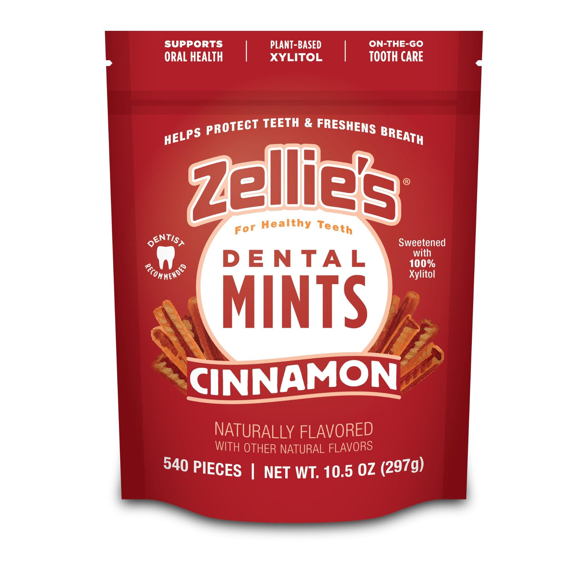 Zellie's cinnamon breath mints pack offers on-the-go freshness with real cinnamon flavor.