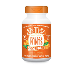 Zellie’s Cool Fruit Mints pack shown for on-the-go freshness and dental routine