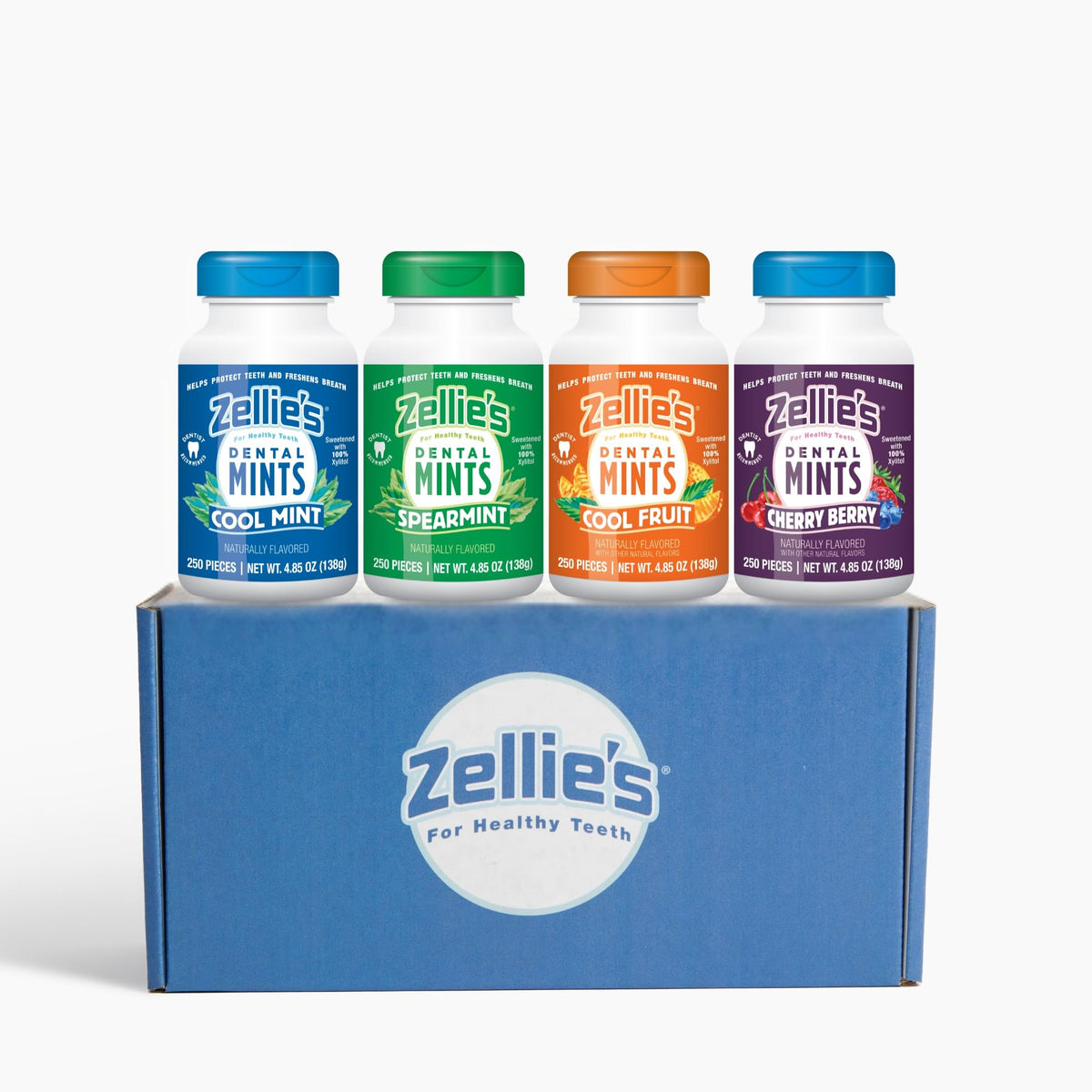 Zellie’s Cool Mint gift set packaging for on-the-go fresh breath.