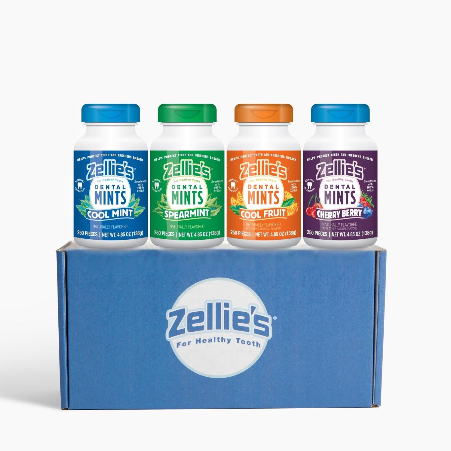 Zellie’s Cool Mint gift set packaging for on-the-go fresh breath.