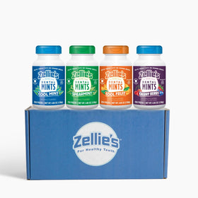 Zellie’s Cool Mint gift set packaging for on-the-go fresh breath.