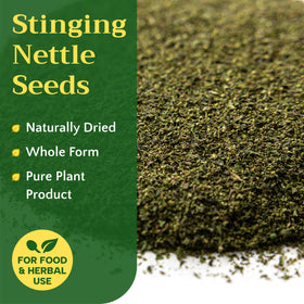 Zemlyana nettle seeds air-dried closeup showing natural texture and aroma