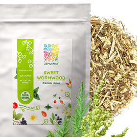 ZEMLYANA Sweet Wormwood tea: dried cut and sifted bulk herb for easy infusion.